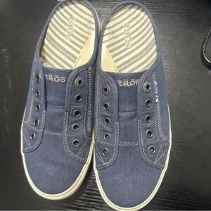 Taos Footwear Blue Mules Slip-On Comfort